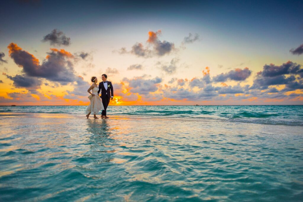 Hochzeit Malediven Meer Strand Sonne Wasser traumhaft Hochzeit Glückwünsche Sprüche Modern und lustig